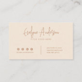 ボホエレガントニュートラルテラコッタ抽象芸術パターン 名刺 (裏面)