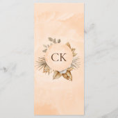 ボホエレガントニュートラルフローラのア結婚クセンツのメニュー メニュー (裏面)