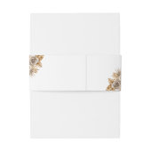 ボホエレガントニュートラルフローラアクセント結婚ズ 招待状ベリーバンド (裏面例)