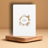 ボホエレガントニュートラルフローラアクセント結婚ズ 招待状