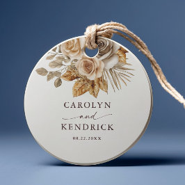 ボホエレガントニュートラルフローラサンキュー結婚ズ フェイバータグ