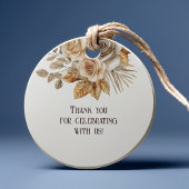 ボホエレガントニュートラルフローラサンキュー結婚ズ フェイバータグ