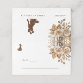 ボホエレガントニュートラルフローラ結婚のテーブル番号 プレイスカード (外部開封)