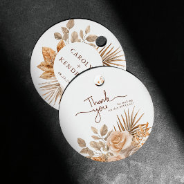 ボホエレガントニュートラルフローラ結婚ズサンキュー フェイバータグ