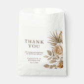 ボホエレガントニュートラルフローラ結婚ズサンキュー フェイバーバッグ (正面)