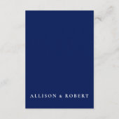 ボホエレガントネイビーフローラ結婚ズ エンクロージャーカード (裏面)