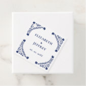 ボホエレガントネイビーフローラ結婚ズ フェイバータグ (インサイチュ)