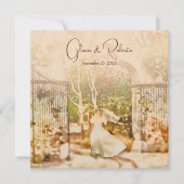 ボホエレガントハシエンダガーデンメキシコ結婚ズ 招待状 (正面)
