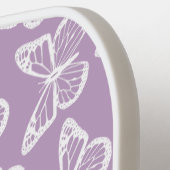 ボホエレガントバタフライパステルパープルあなたの名前を追加 ピックルボールラケット (左詳細)