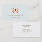 ボホエレガントバタフライ自然名刺 名刺 (正面/裏面)