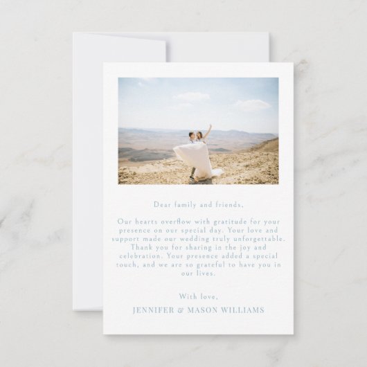 ボホエレガントパステルフローラ結婚リースの写真 サンキューカード (裏面)