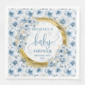 ボホエレガントパステルブルー花金ゴールドシャワー (正面)