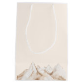 ボホエレガントパンパスグラスモダンズ結婚ス ミディアムペーパーバッグ (裏面)