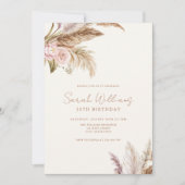 ボホエレガントパンパスフローラ30歳 招待状 (正面)