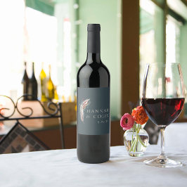 ボホエレガントパンパ素朴ス&パイングリーンタンレッドWi ワインラベル