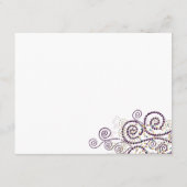 ボホエレガントパープルらせん状結婚ズサンキューカード ノートカード (裏面)