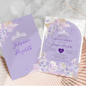 ボホエレガントパープルバラズガールズキンセ王室のーニェラ 招待状