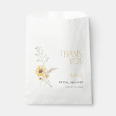 ボホエレガントヒマワリありがとうブライダルシャワー フェイバーバッグ (正面)