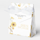 ボホエレガントヒマワリブライダルシャワーありがとう フェイバーボックス (正面サイド)
