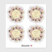 ボホエレガントヒマワリ素朴フローラ秋の結婚式 シール (シート)