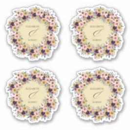 ボホエレガントヒマワリ素朴フローラ秋の結婚式 シール