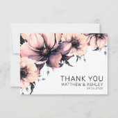 ボホエレガントピモダンンクフローラ結婚ズ サンキューカード (正面)