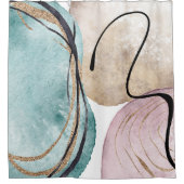 ボホエレガントフェミニンパスタイリッシュステル シャワーカーテン (正面)