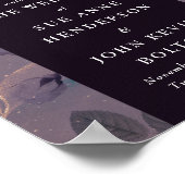 ボホエレガントフローラアーチバラ金ゴールド結婚ズウェルカム ポスター (角)