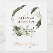 ボホエレガントフローラグ結婚リーヌ ワインラベル (シングルラベル)