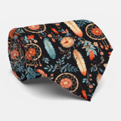 ボホエレガントフローラドリーム捕手タイル ネクタイ (ロール)