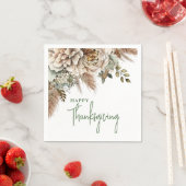 ボホエレガントフローラハッピーサンクスギビング スタンダードカクテルナプキン (インサイチュ)