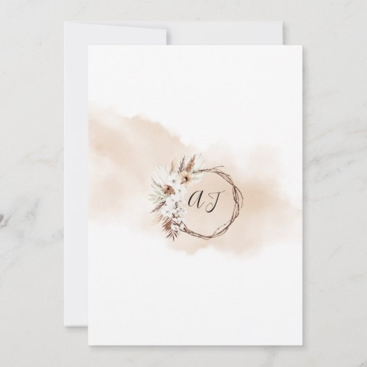 ボホエレガントフローラパンパス写真 セーブザデート (裏面)