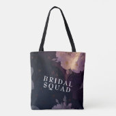 ボホエレガントフローラパープルファンタジー花嫁メイド トートバッグ (裏面)