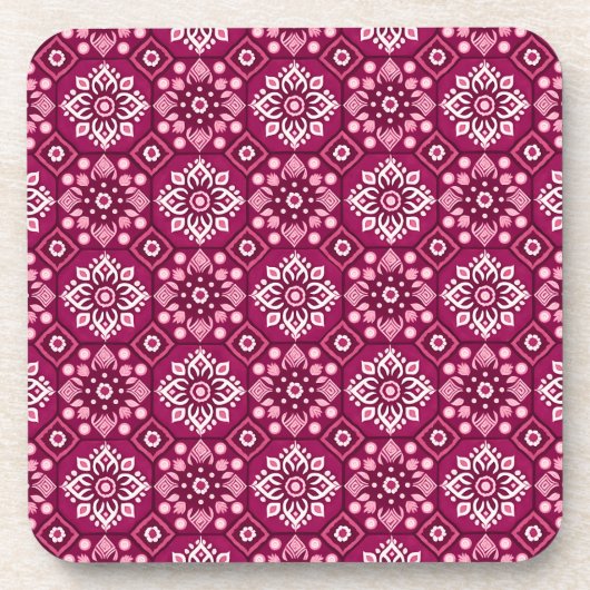 ボホエレガントフローラルパターンコースター – 6のセット コースター (正面)