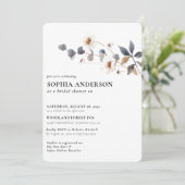 ボホエレガントフローラワイルドフラワーブライダルシャワー 招待状 (スタンド正面)
