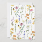 ボホエレガントフローラワイルドフラワーブライダルシャワー 招待状 (裏面)