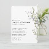 ボホエレガントフローラワイルドフラワーブライダルシャワー 招待状 (スタンド正面)
