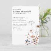 ボホエレガントフローラワイルドフラワーブライダルシャワー 招待状 (スタンド正面)