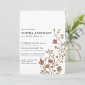 ボホエレガントフローラワイルドフラワーブライダルシャワー 招待状 (スタンド正面)