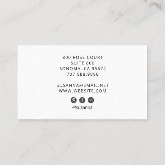 ボホエレガントフローラ植物学プロフェッショナル 名刺 (裏面)