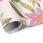 ボホエレガントフローラ水彩手色彩の鮮やか型 ラッピングペーパー (ロールコーナー)
