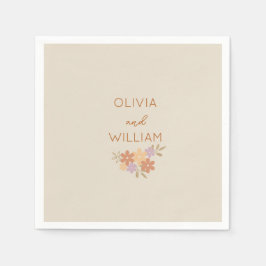 ボホエレガントフローラ結婚のナプキン スタンダードカクテルナプキン