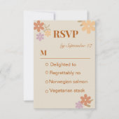 ボホエレガントフローラ結婚ズ 出欠カード (正面)