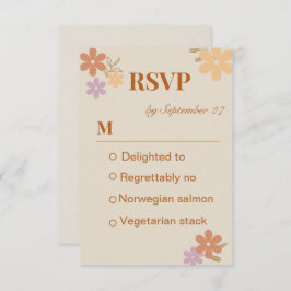 ボホエレガントフローラ結婚ズ 出欠カード