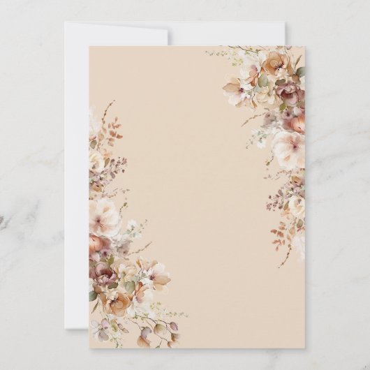 ボホエレガントフローラ結婚ズ 招待状 (裏面)