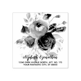 ボホエレガントフローラ結婚差出人住所 ラバースタンプ