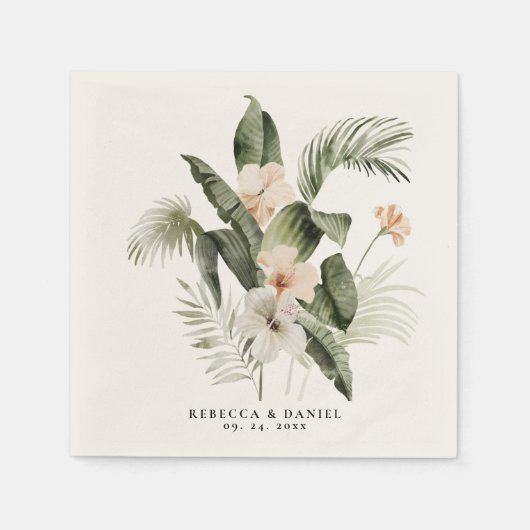 ボホエレガントフローラ緑 スタンダードカクテルナプキン (正面)