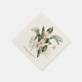 ボホエレガントフローラ緑 スタンダードカクテルナプキン (角)