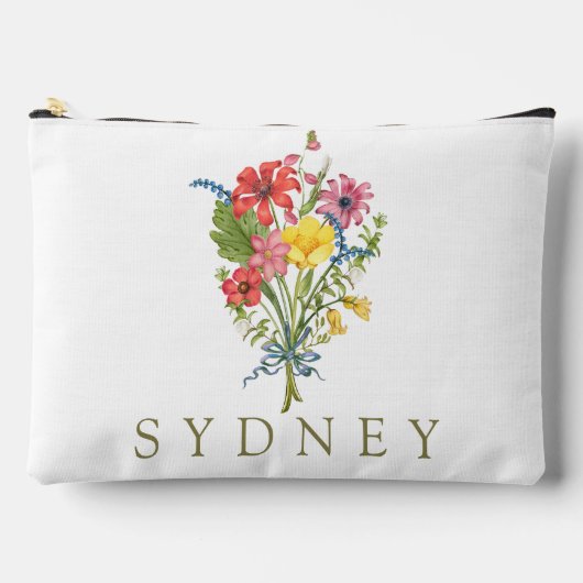 ボホエレガントフローラ野草 アクセサリーポーチ (正面)