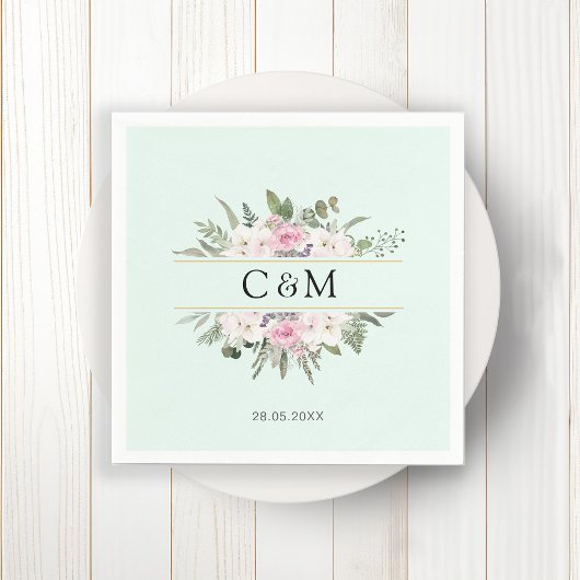 ボホエレガントフローラ スタンダードカクテルナプキン